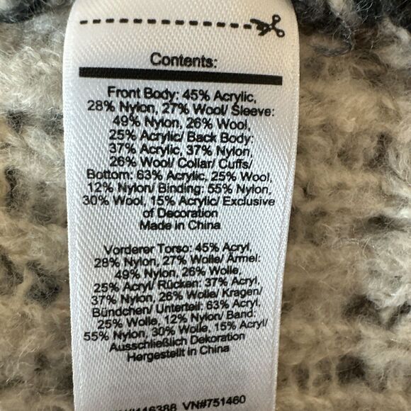 SmartWool CHUP Potlach 1/2 Zip Sweater Size M Charcoal Gray Wool Blend Aztec - Picture 10 of 10